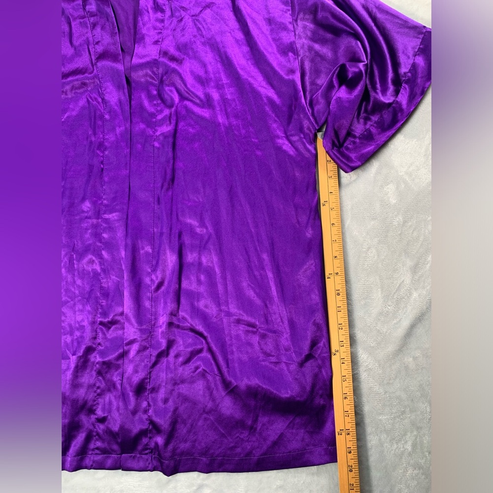 Victoria's Secret Vibrant Purple Satin Shirt - Picture 8 of 16